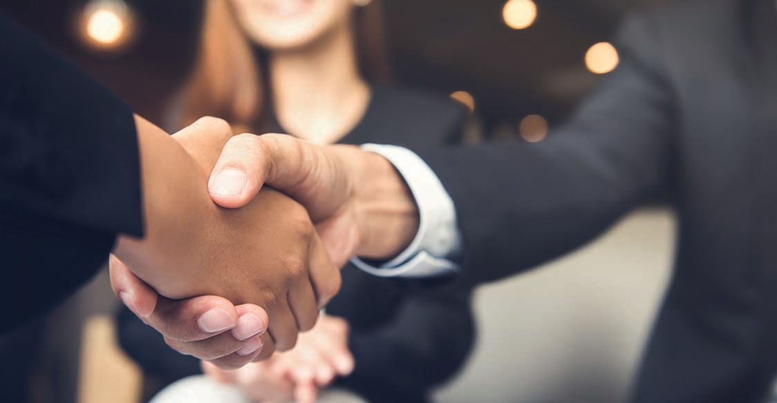 Handshake during business meeting